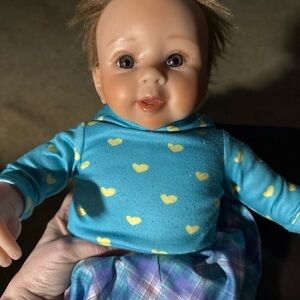 Adorable Baby Ashton drake realistic sherry rawn Doll with Blue Outfit